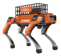 輔助運輸四足機器狗（40kg超級大狗，第6代，高強度載物框+伴隨功能+自探索式導航系統+自組網+云管理平臺）